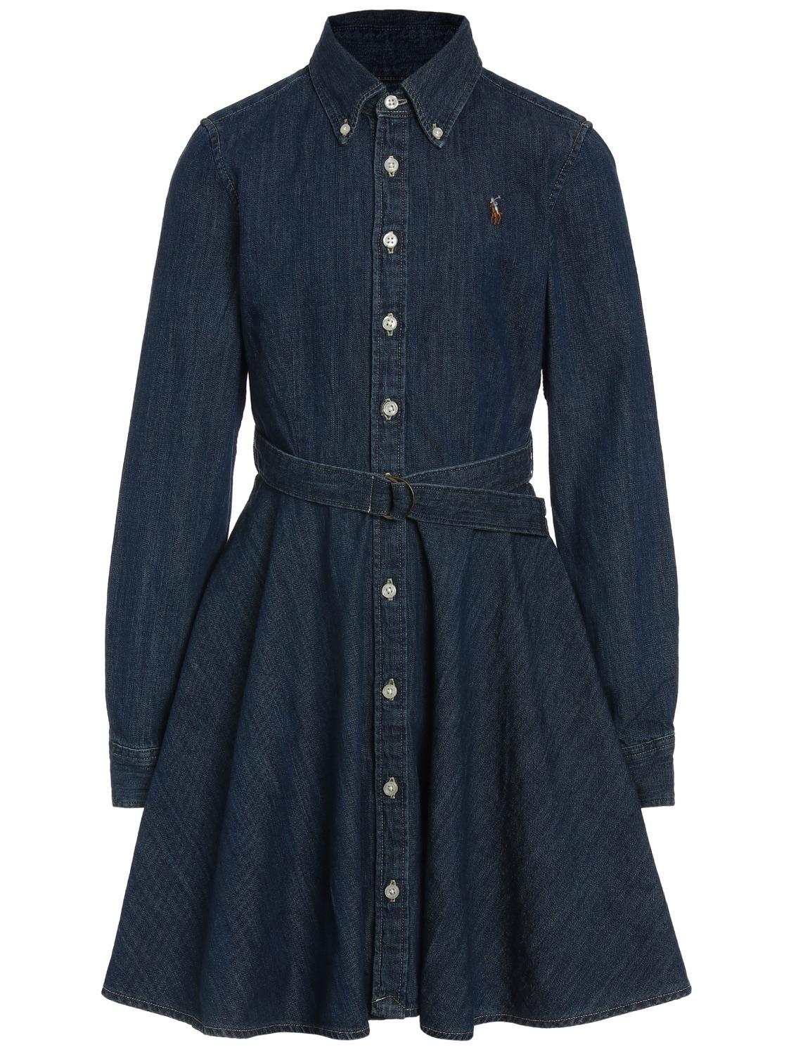 POLO RALPH LAUREN vestito blu per le ragazze | NICKIS.com