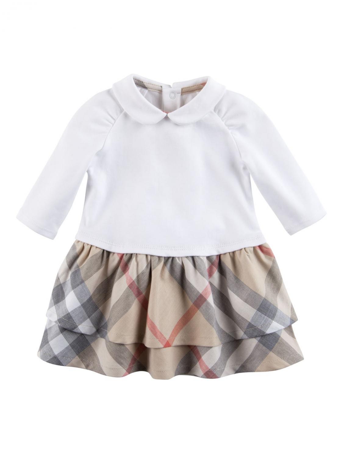 BURBERRY Baby Dress whitesand for girls