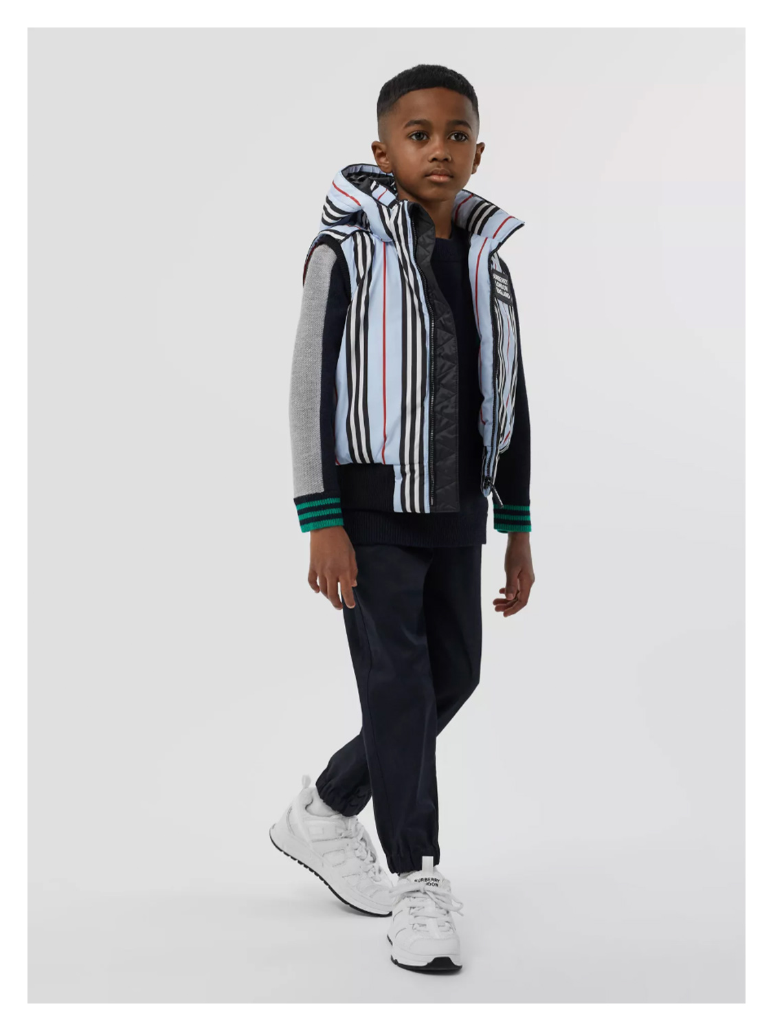 burberry vest kids grey