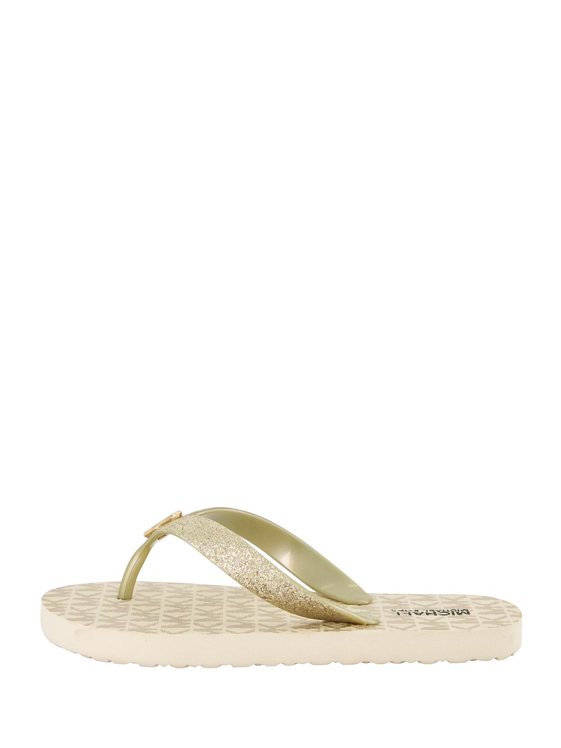 michael kors flip flops gold