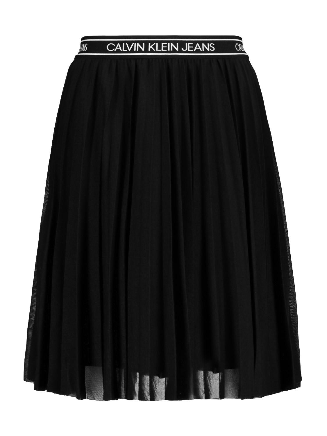 CALVIN KLEIN Skirt FINE MESH MIDI Black For Girls NICKIS