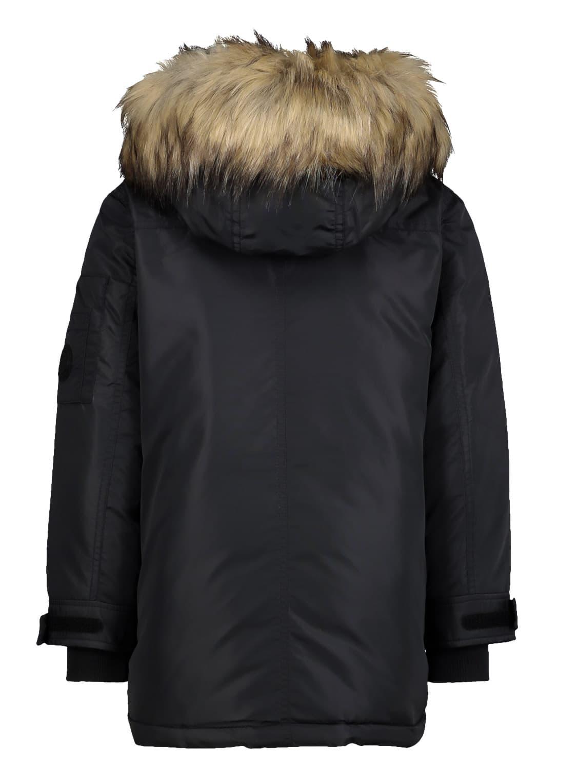 boys jean jacket with fur