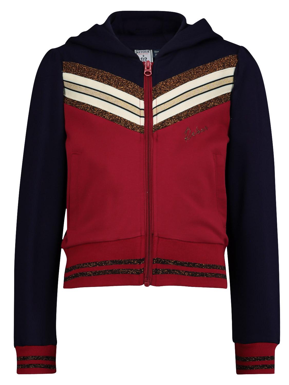 red sweat jacket