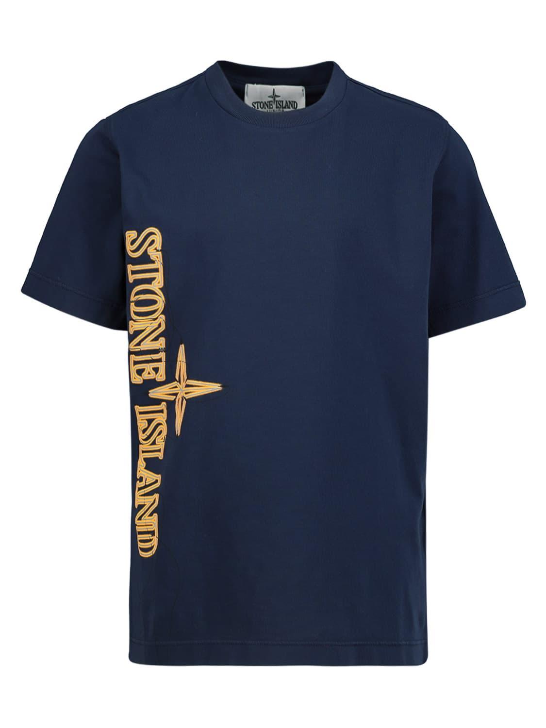 STONE ISLAND JUNIOR tshirt Blue for boys
