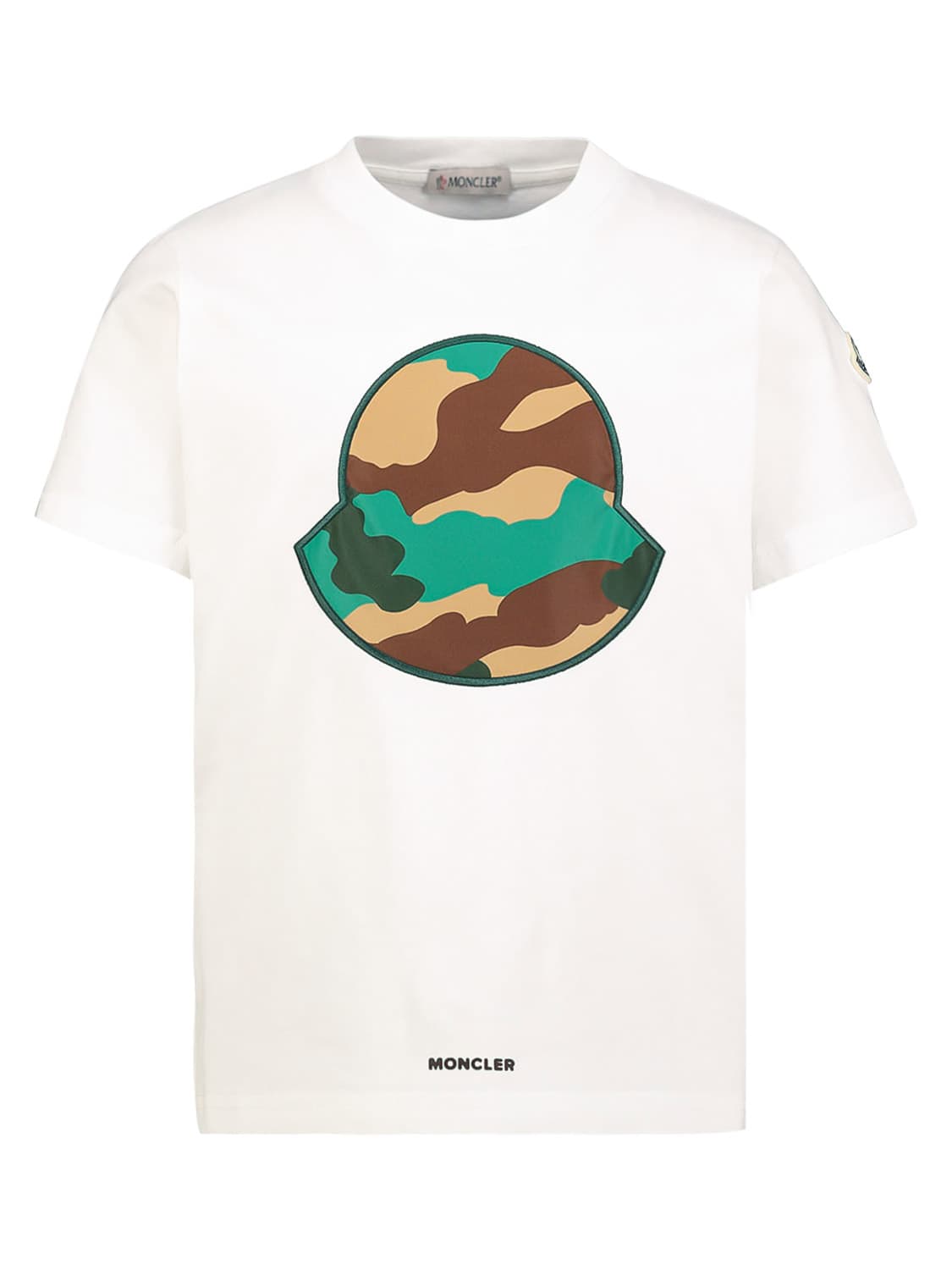 Moncler Kids T-shirt For Boys In White