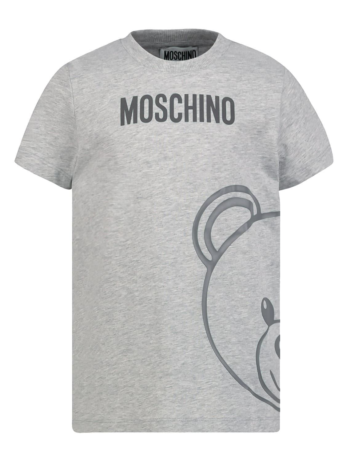 grey moschino shirt