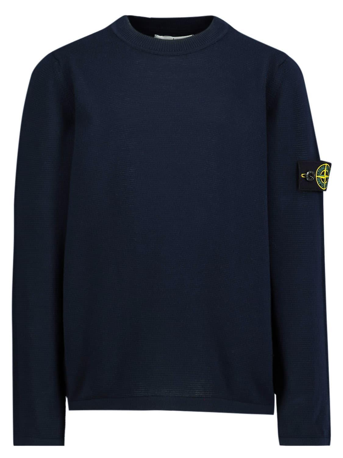 Stone Island Kids Boys Sweater In Navy 1 main image 0
