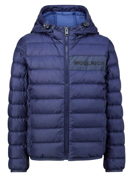 WOOLRICH Down Jacket LOGO SUNDANCE Blue 