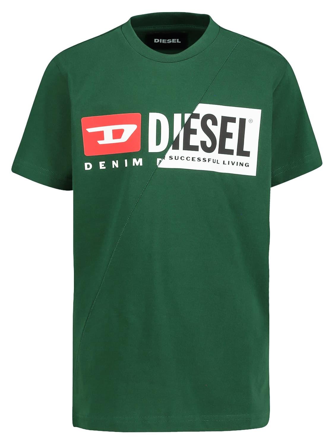 diesel green t shirt
