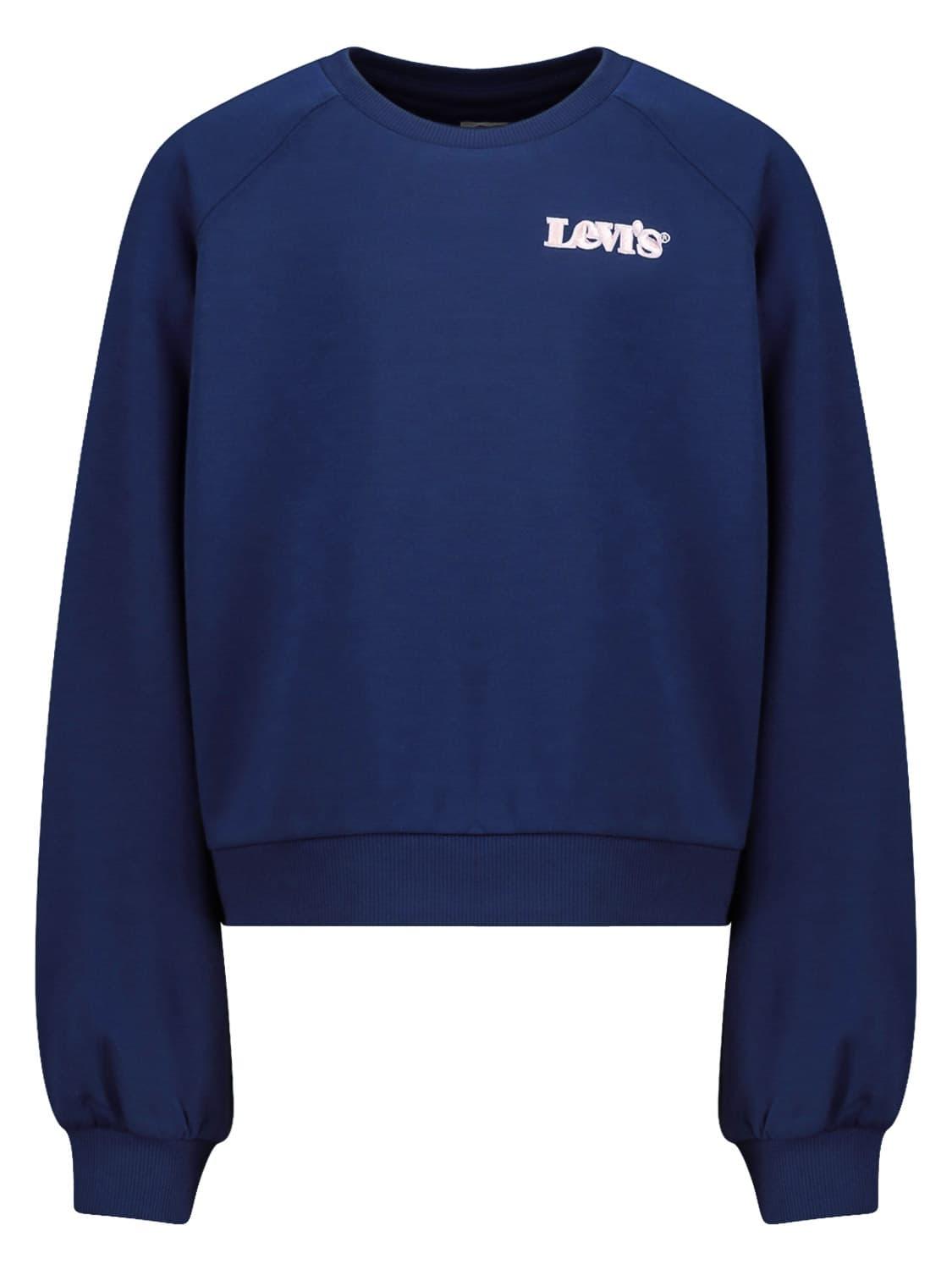Levi'S Kids Benchwarmer Crew Sweatshrt Fille Peacoat 12 Ans