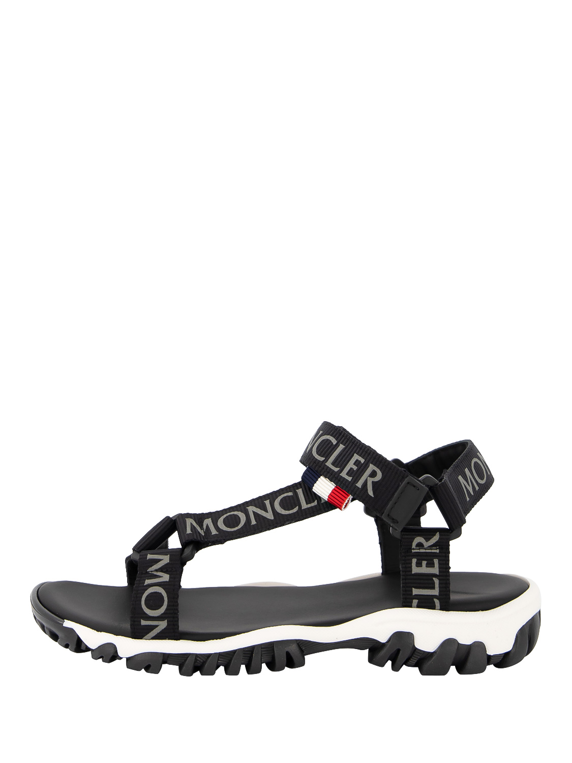 Moncler Logo-print Strap Sandals In Black