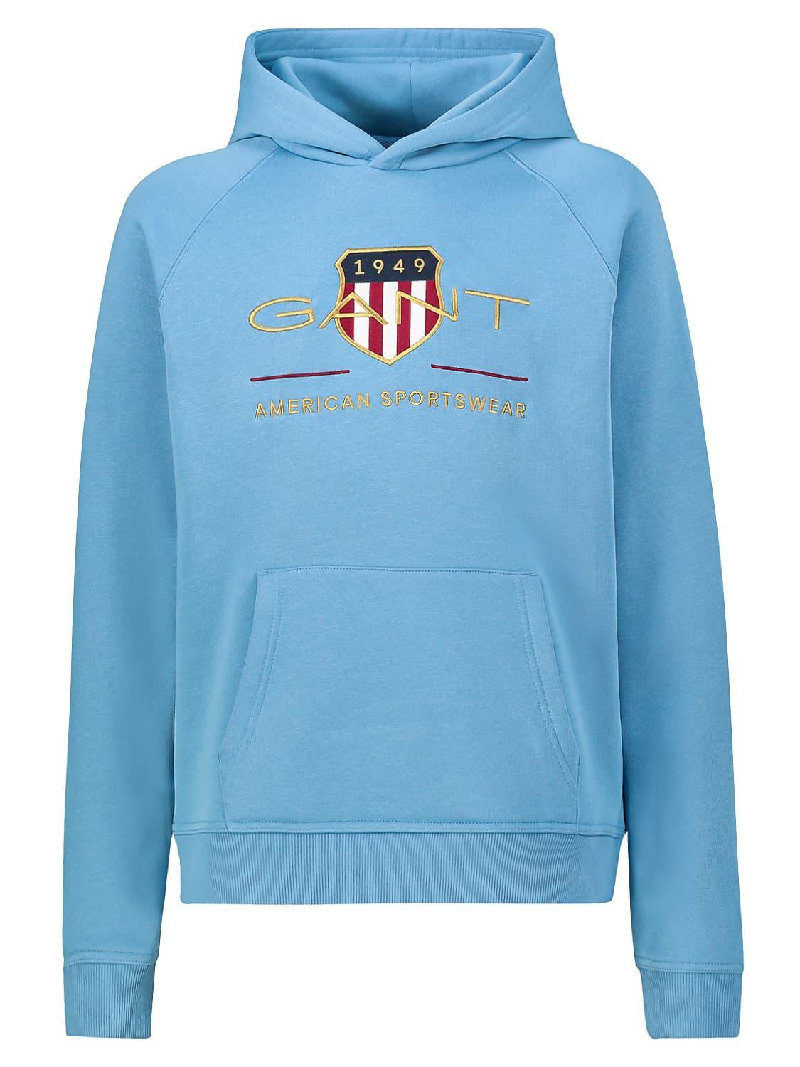 Sudadera Gant Cuello Redondo Logo Azul Marino