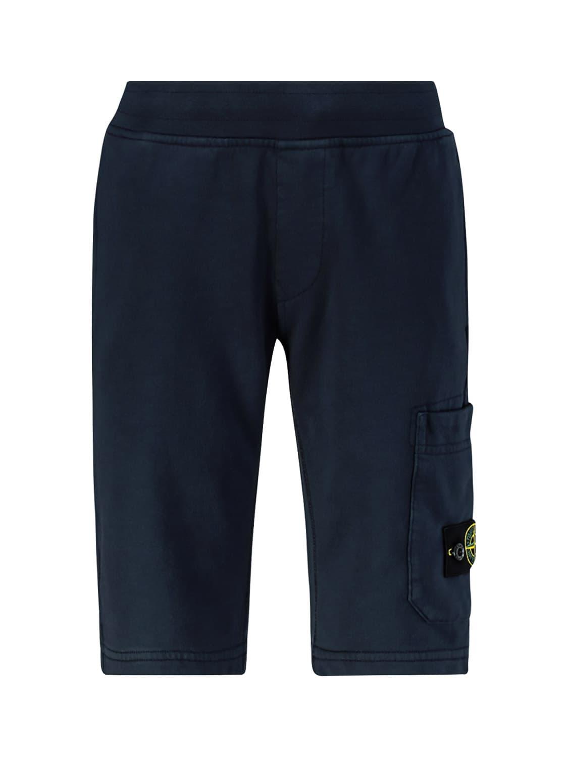 STONE ISLAND JUNIOR Korte broeken in blauw voor jongens | NICKIS.com