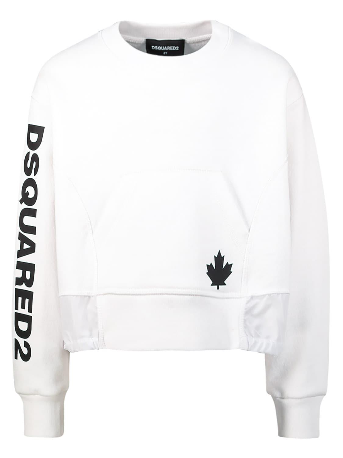 Dsquared2 Kids Logo Hoodie in White