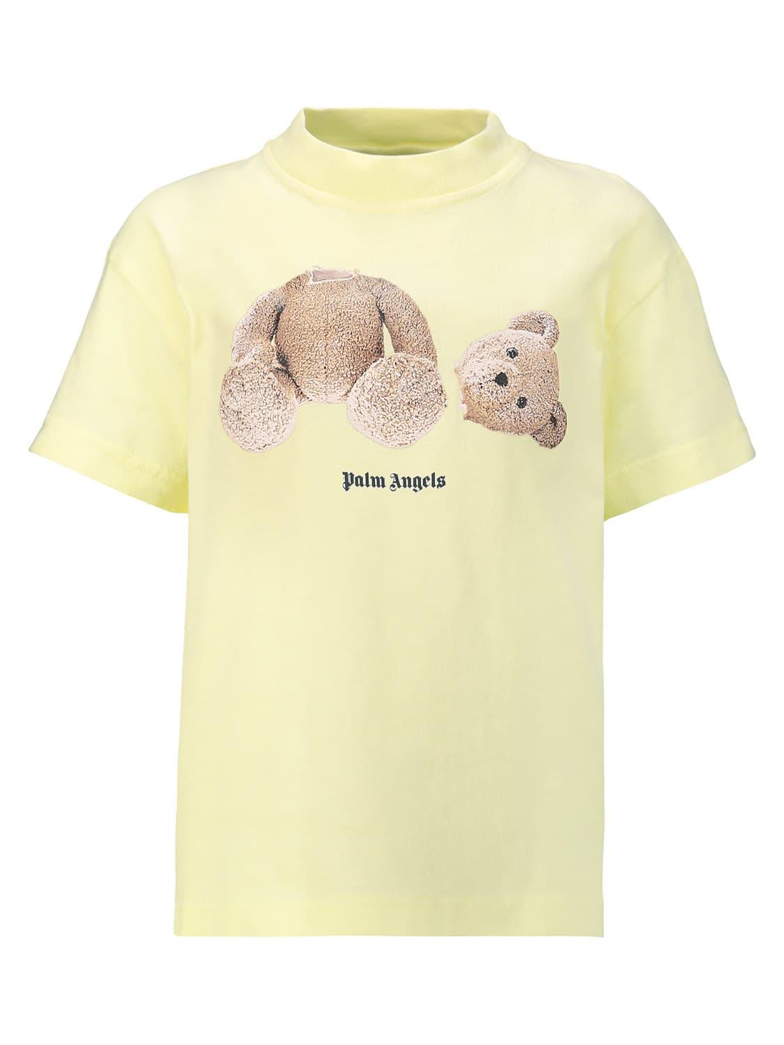 PALM ANGELS t-shirt yellow for girls 