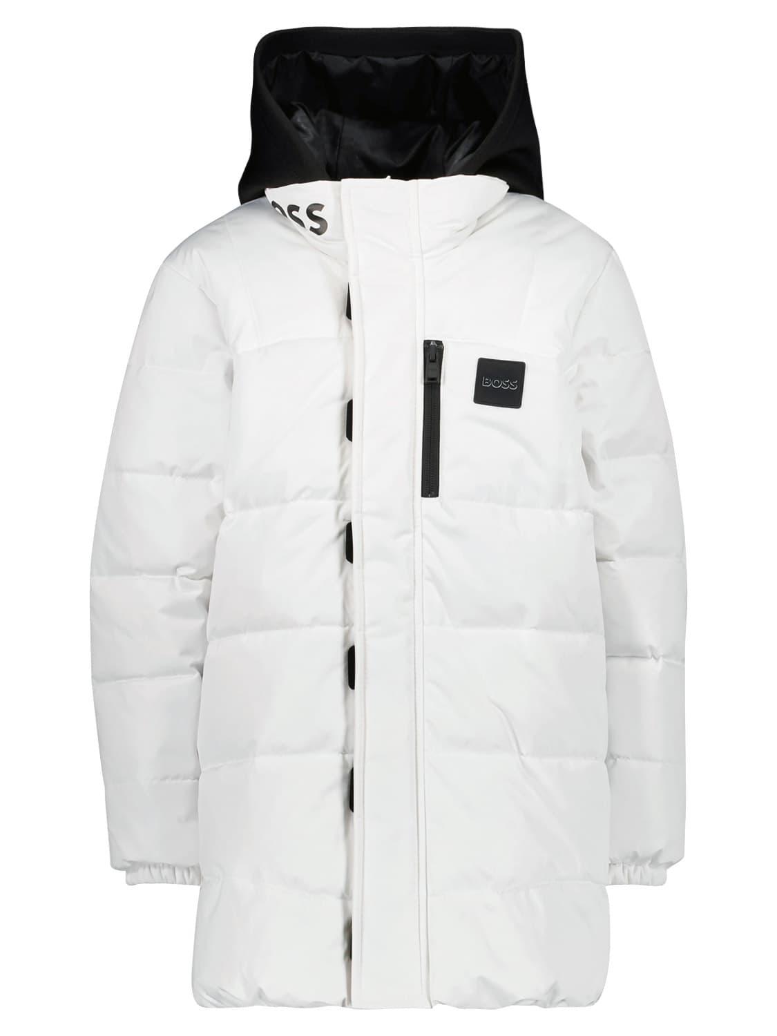 BOSS Winter coat White for boys