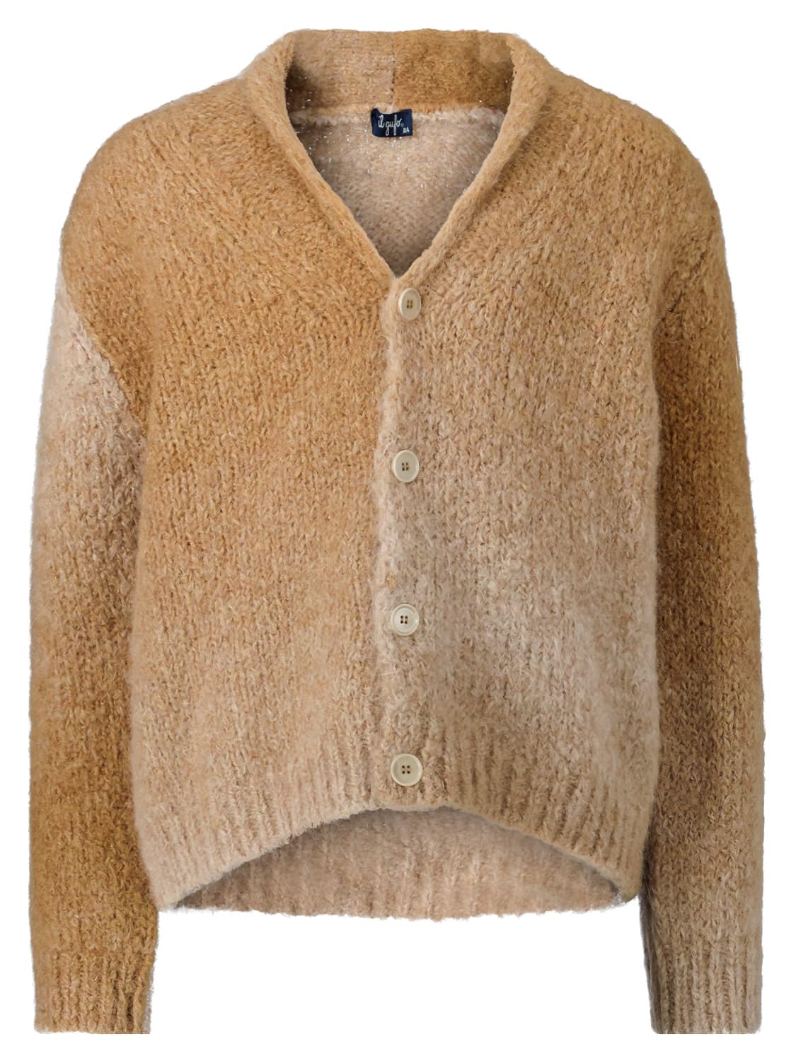 Il Gufo Dégradé Alpaca-blend Knit Cardigan In Cammello