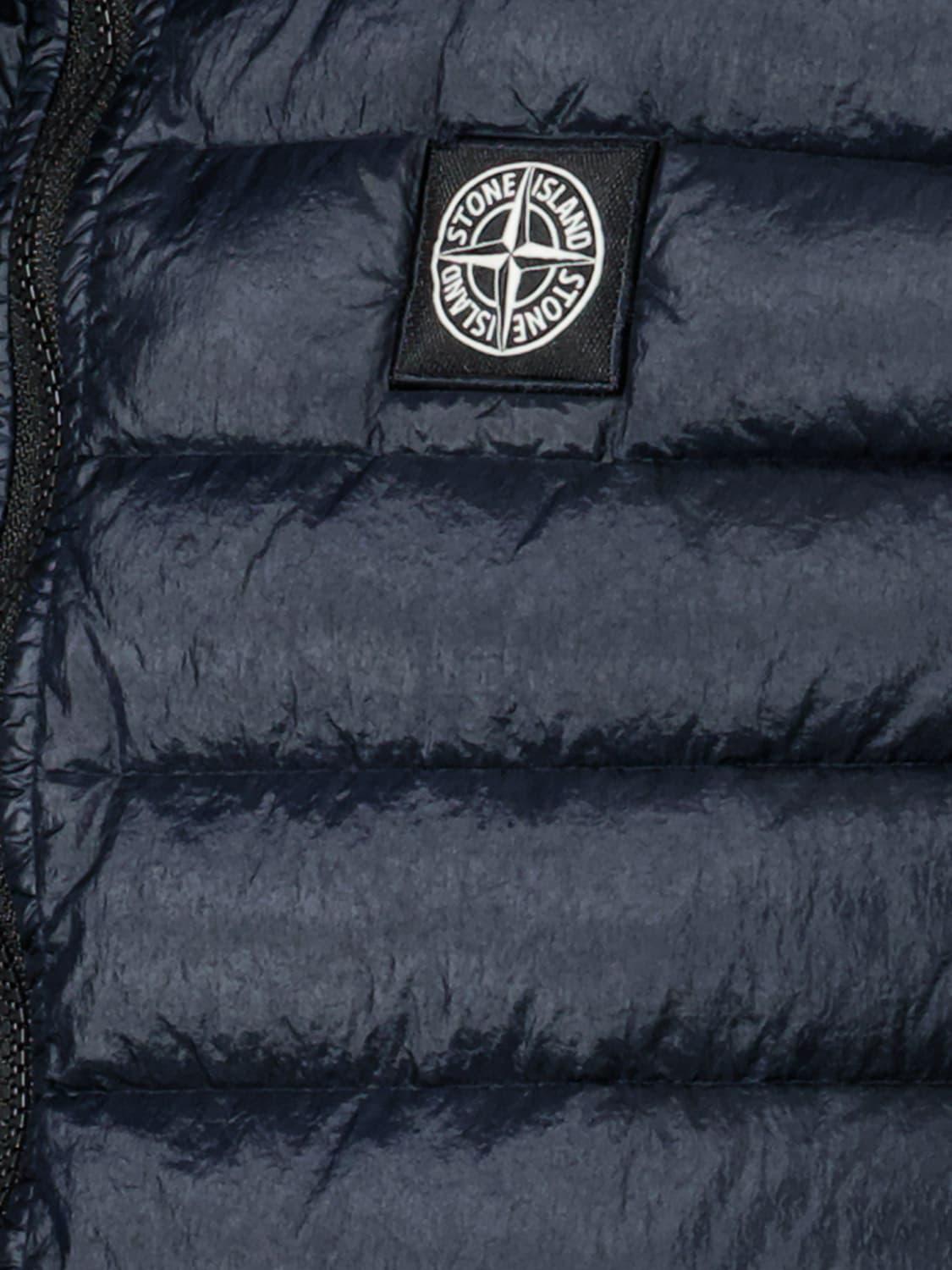 STONE ISLAND JUNIOR vest Navy Blue for boys | NICKIS.com