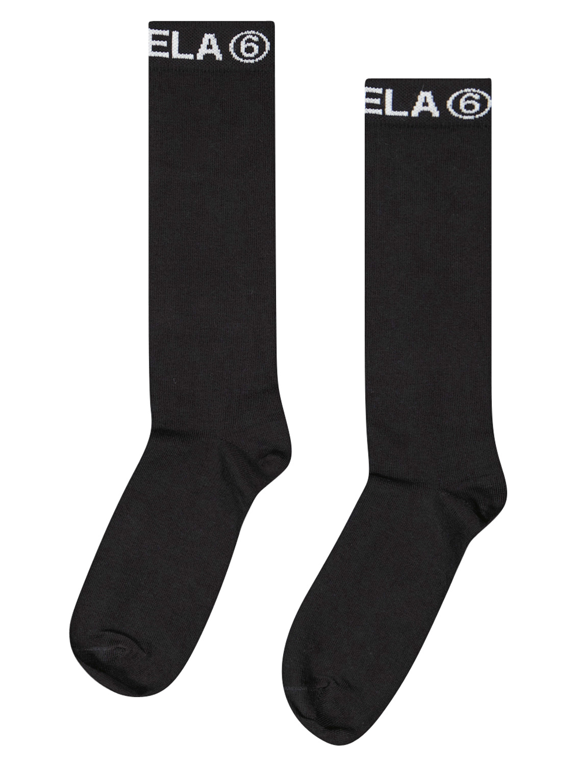 Mm6 Maison Margiela Logo Cotton-blend Socks In Black