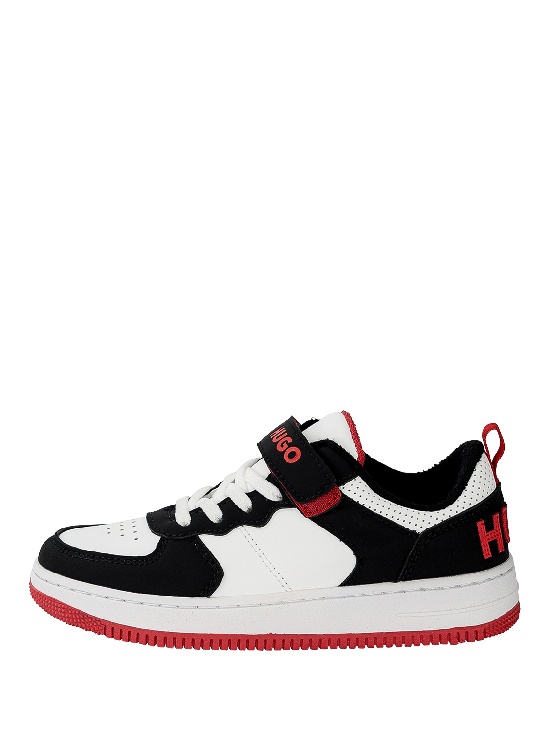 Hugo Boss Logo-patch Lace-up Sneakers In Black